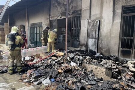 جزئیات حریق در انبار کفش  بازار تهران