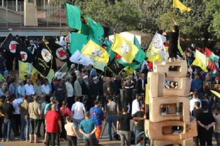 تظاهرات گسترده مردم لبنان علیه طرح خلع سلاح حزب‌الله