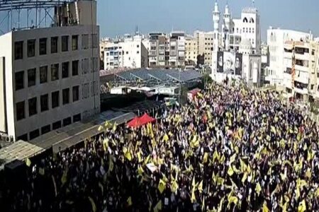 مراسم باشکوه سالگرد شهادت سید حسن نصرالله برگزار شد+فیلم