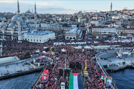 تظاهرات گسترده مردم ترکیه در حمایت از مردم غزه+ تصاویر